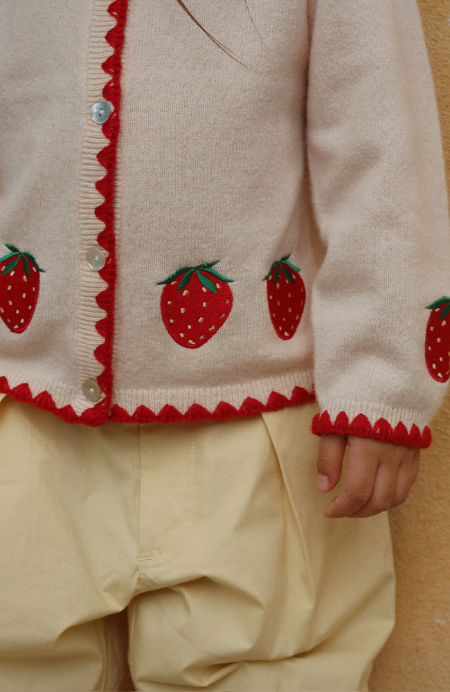 Strawberry Cardigan - Barbados Cherry