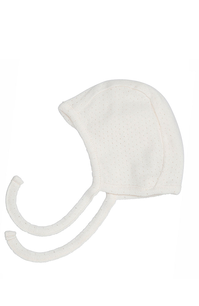 Newborn Bonnet - Offwhite Pointelle Serendipity Organics mössa