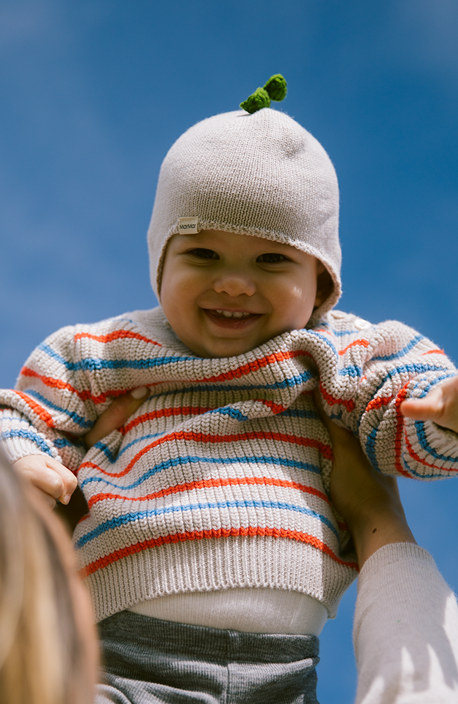 Aly Baby Sprout Cotton Knit - Moon Grey