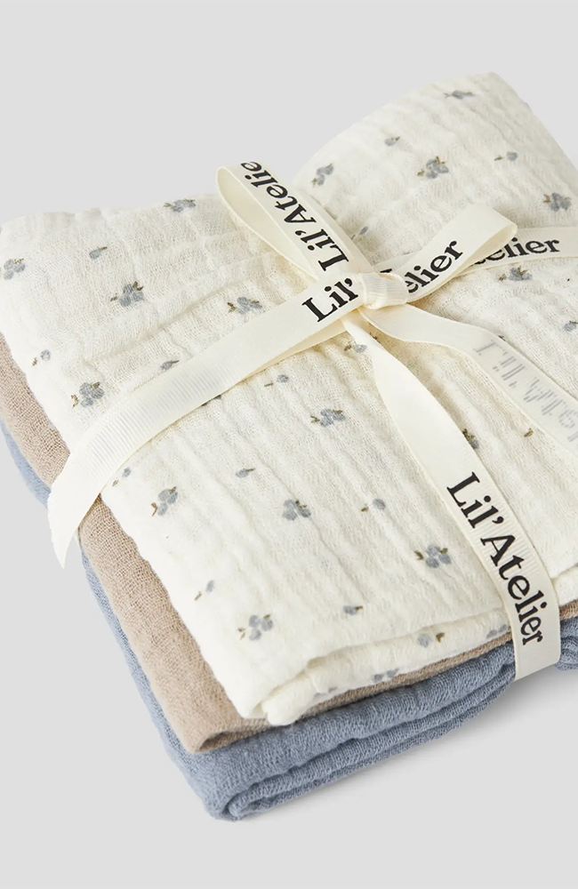 3 Pack Nappies - Coconut Milk/Oxford Tan/Tradewinds