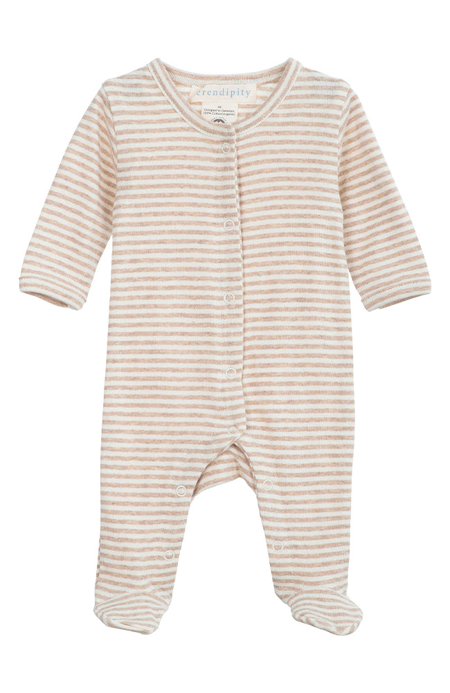 Newborn Suit w/ feet - Oat/Offwhite Serendipity Organics Onepiece