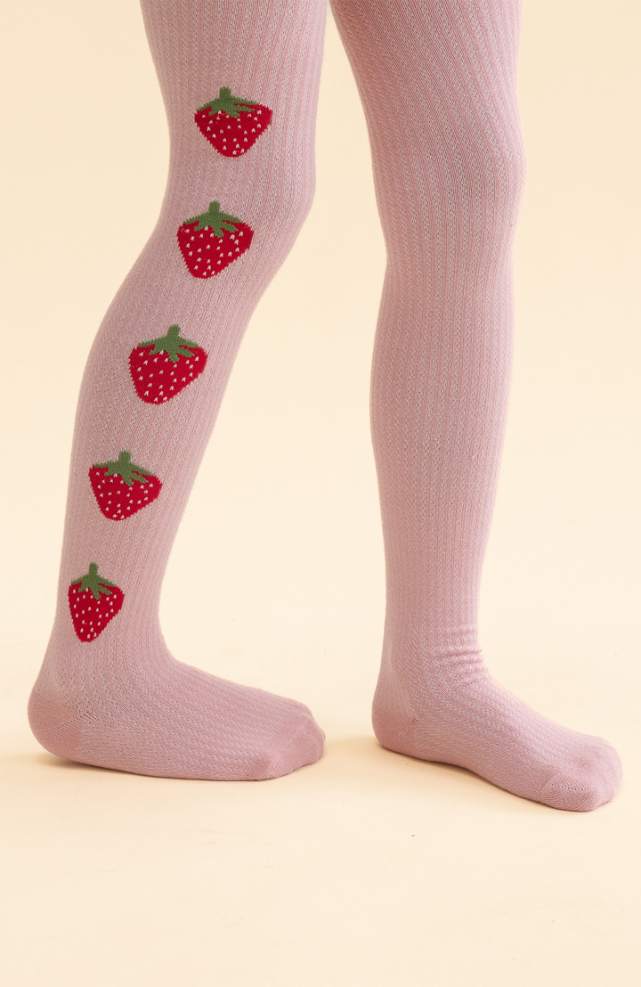Vera Tights 2-pack - Pointelle Berry
