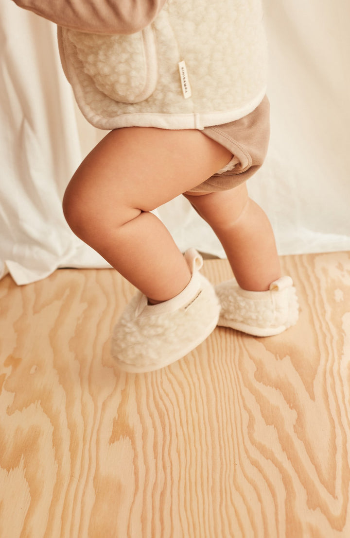 Merino Booties - Milk