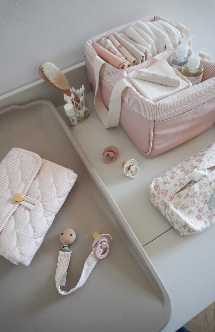 Portabel skötbädd - Classic Stripes Rose - detalj 2