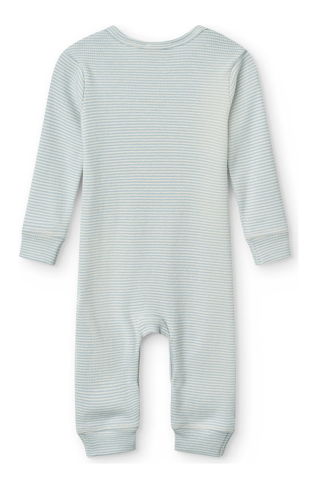 Heldräkt i modal - Dusty Blue/Cream Stripe - detalj 1