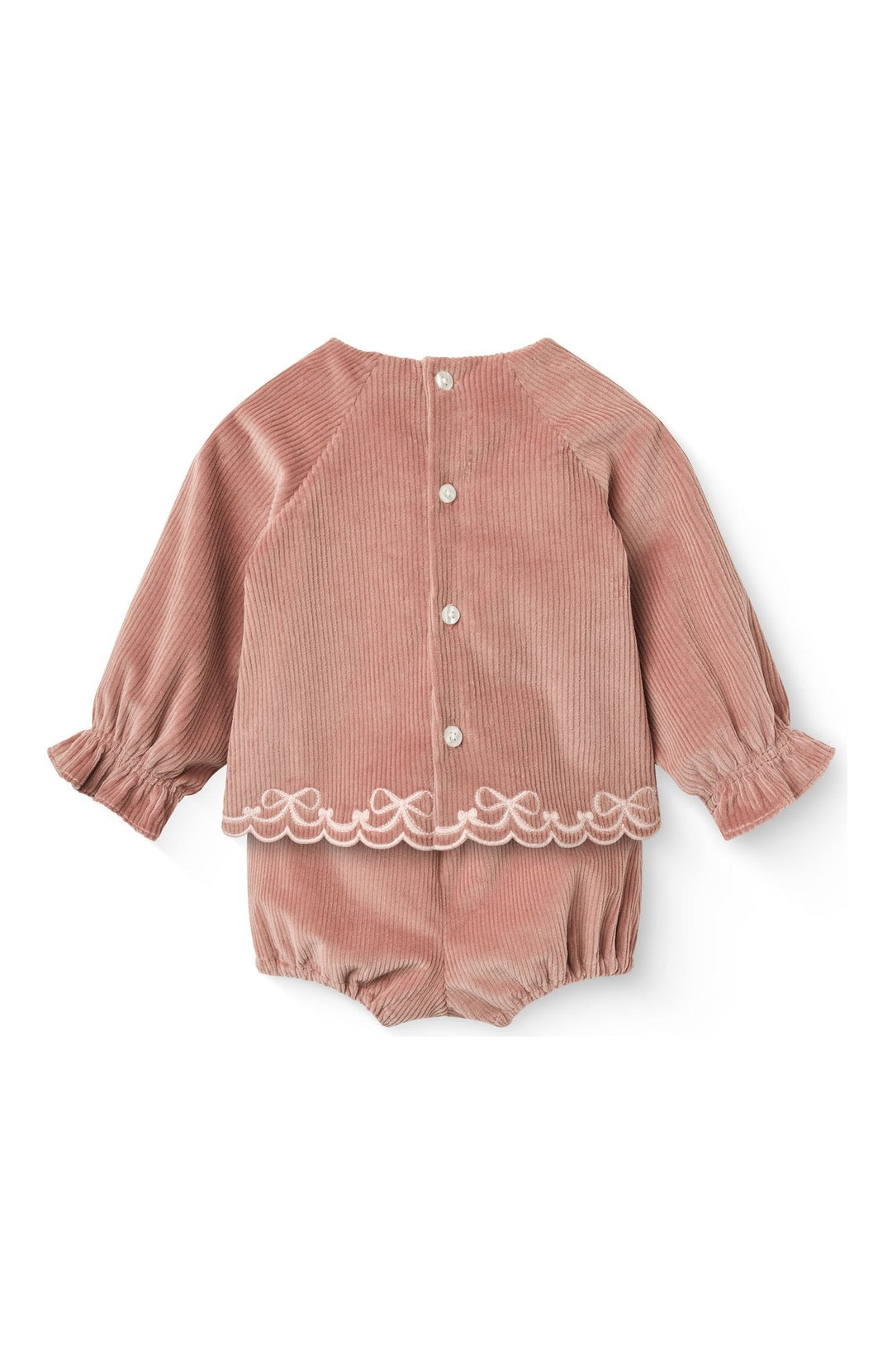 Manchesterset blus & bloomers - Winter Rose - detalj 1