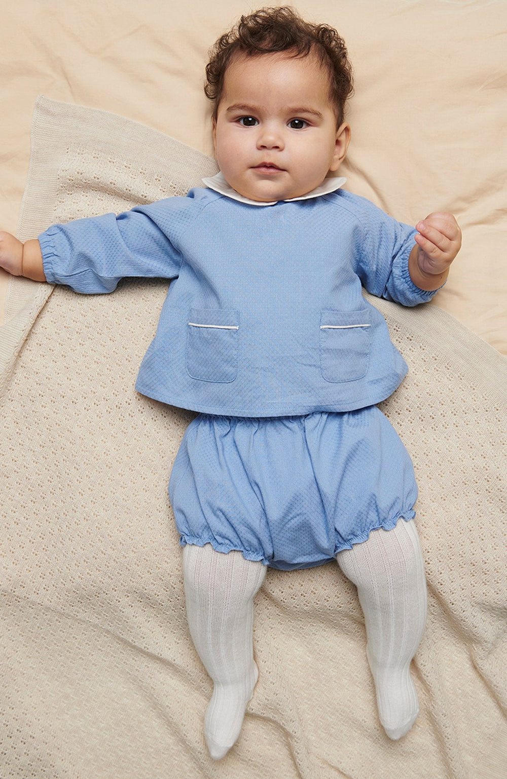 Babyset blus & bloomers - Endless Blue - detalj 2