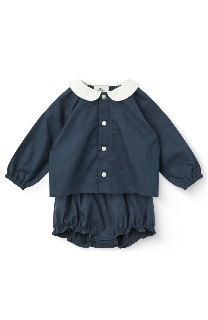 Babyset bloomers & blus - Navy