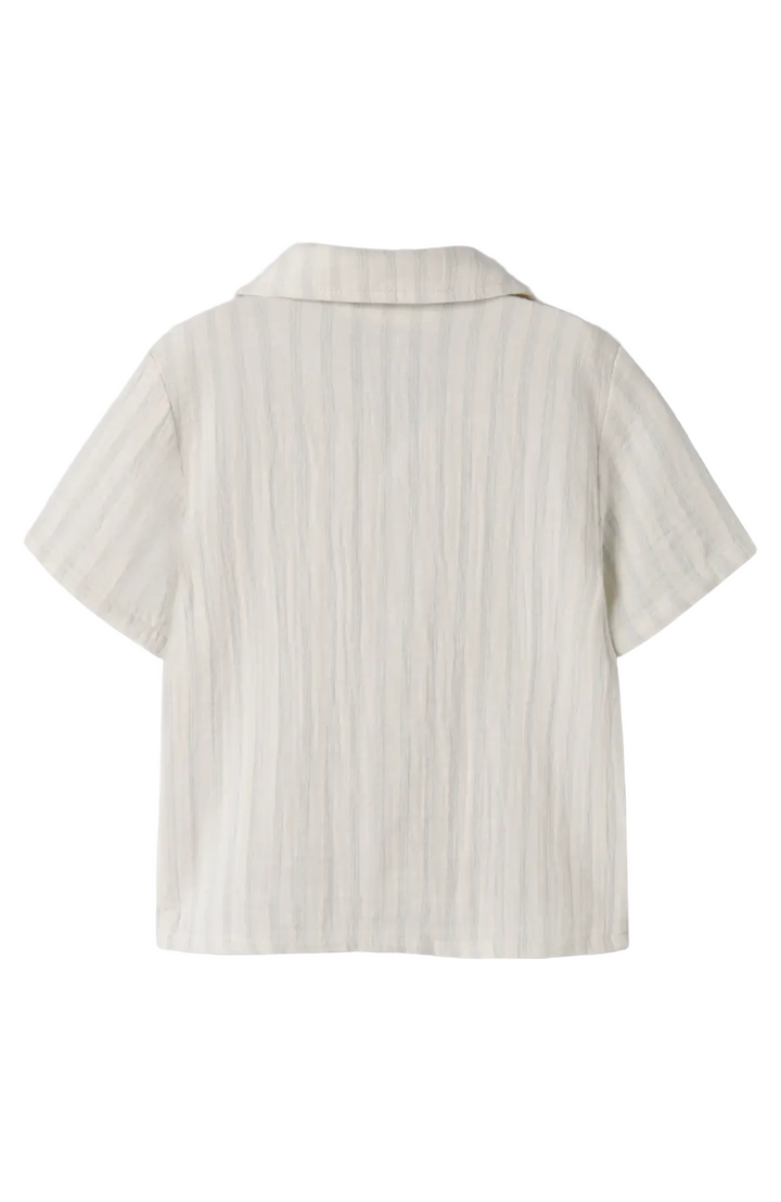 Hagi Loose Shorts - Coconut Milk/Dusty Blue
