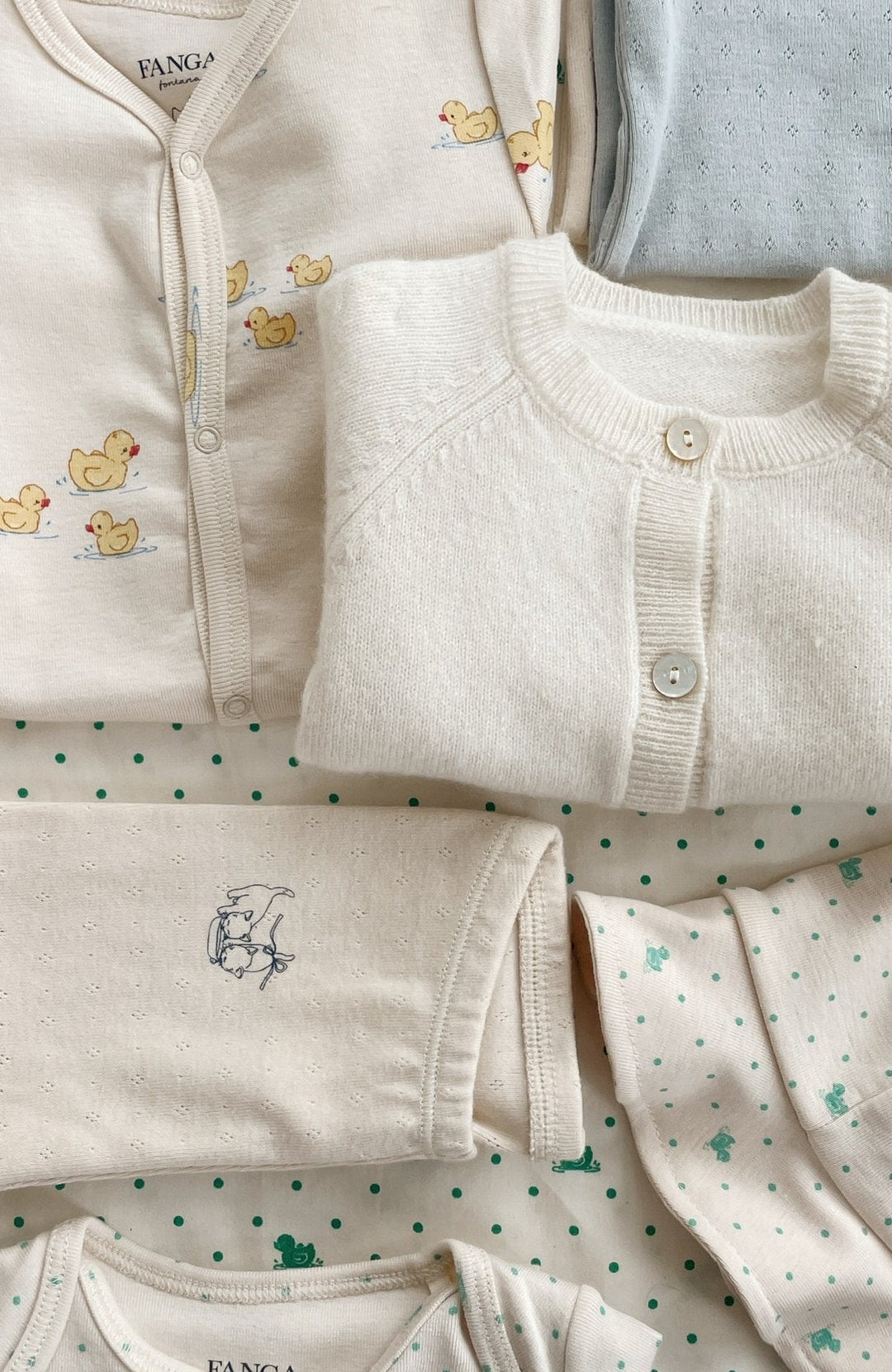Perla 2-pack Pants - Buttercream/Pearl Blue - 2