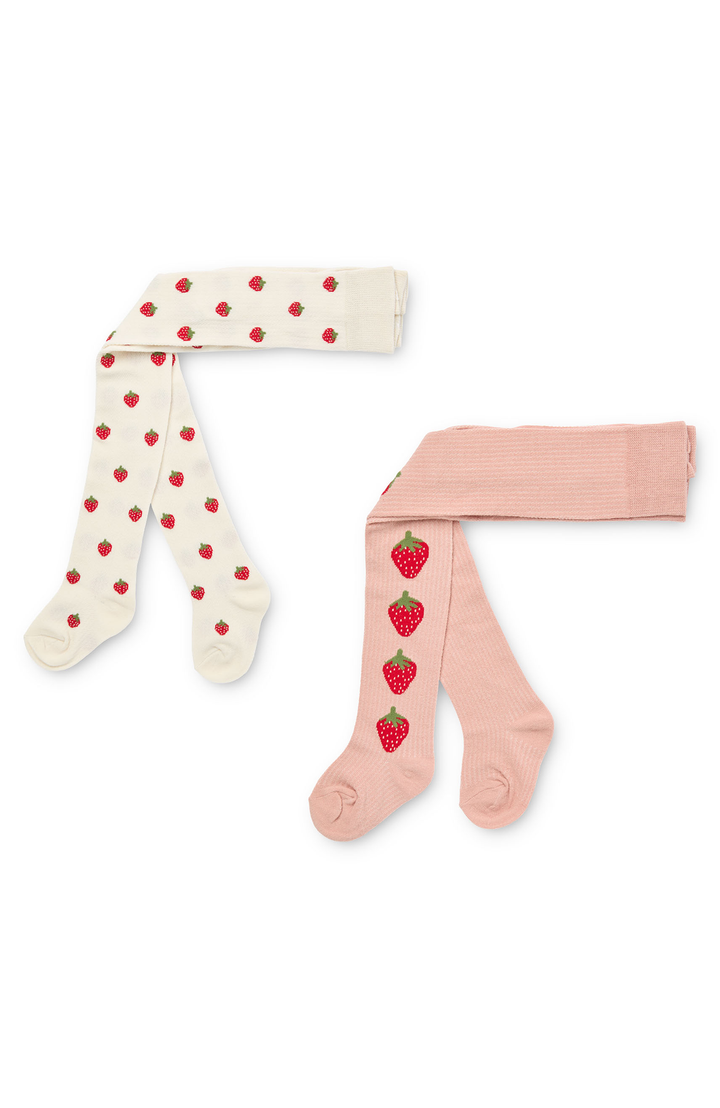 Vera Tights 2-pack - Pointelle Berry