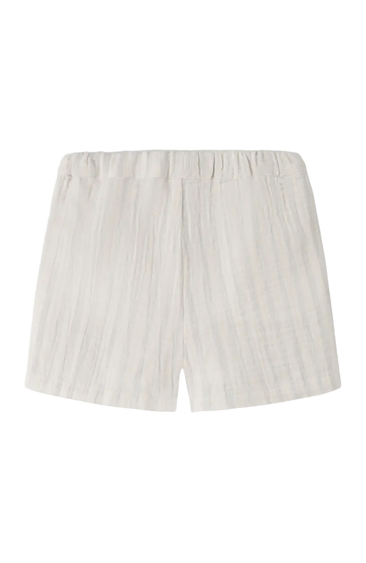 Hagi Loose Shorts - Coconut Milk/Dusty Blue