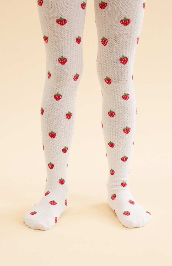 Vera Tights 2-pack - Pointelle Berry