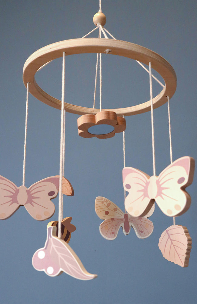 Wooden Cot Mobile - Butterflies CamCam Copenhagen Inredning