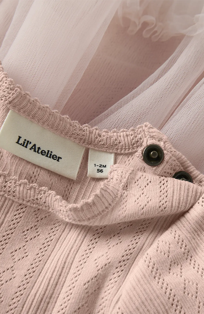 Fanella SS Body Tulle Dress - Peach Whip