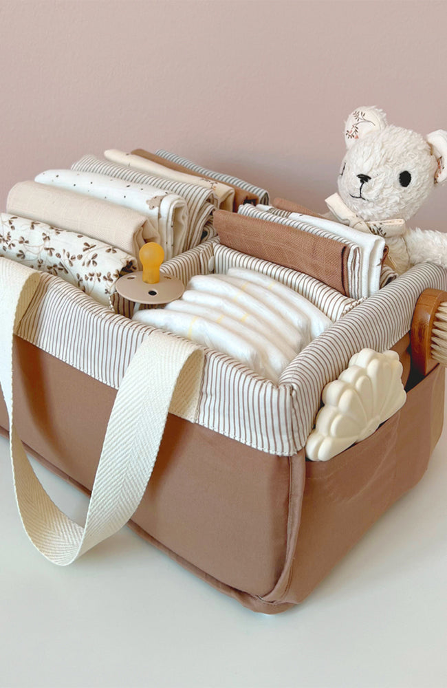 Diaper Caddy - Classic Stripes Camel CamCam Copenhagen Inredning