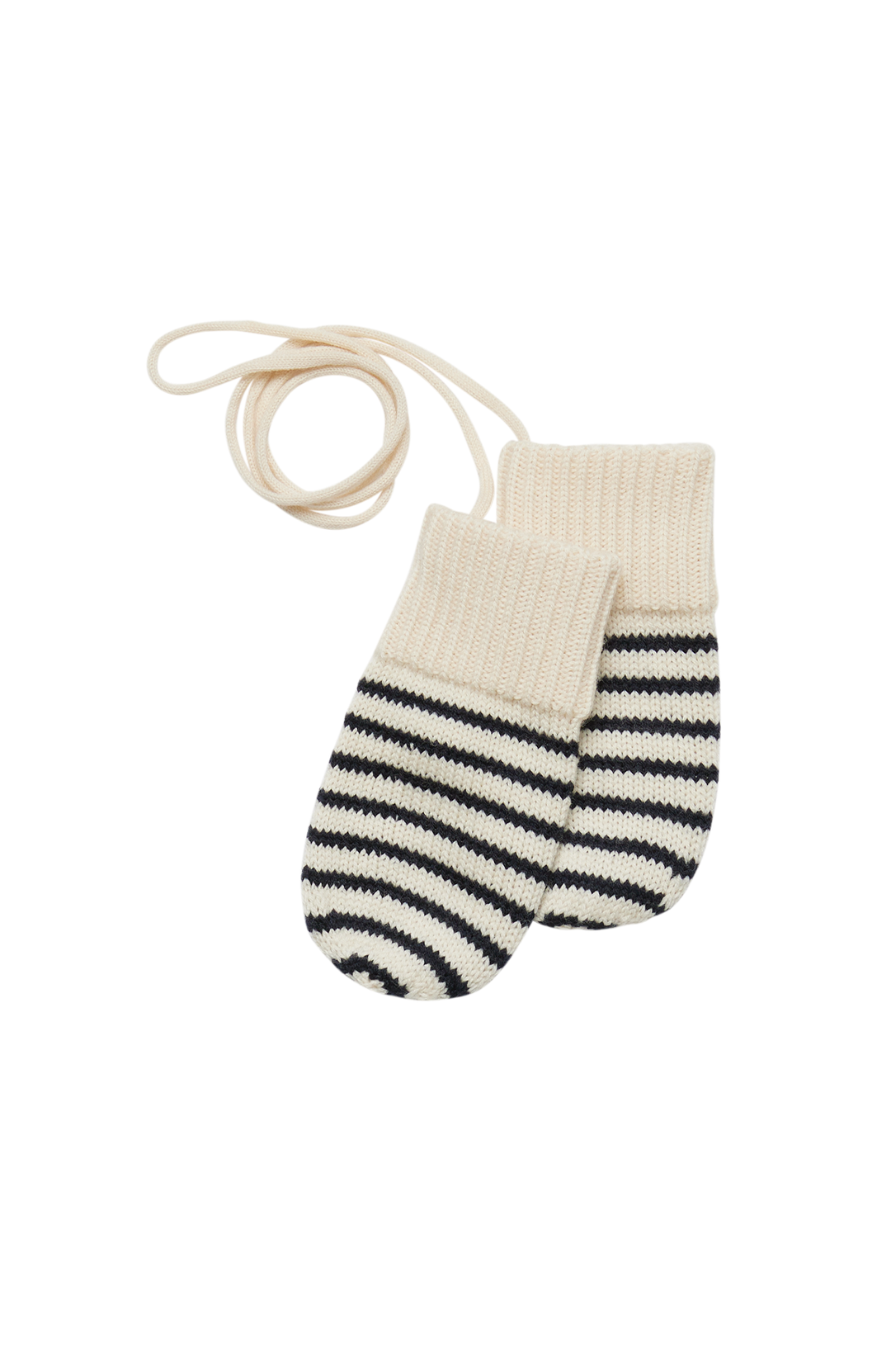 Baby Mittens - Ecru/Navy