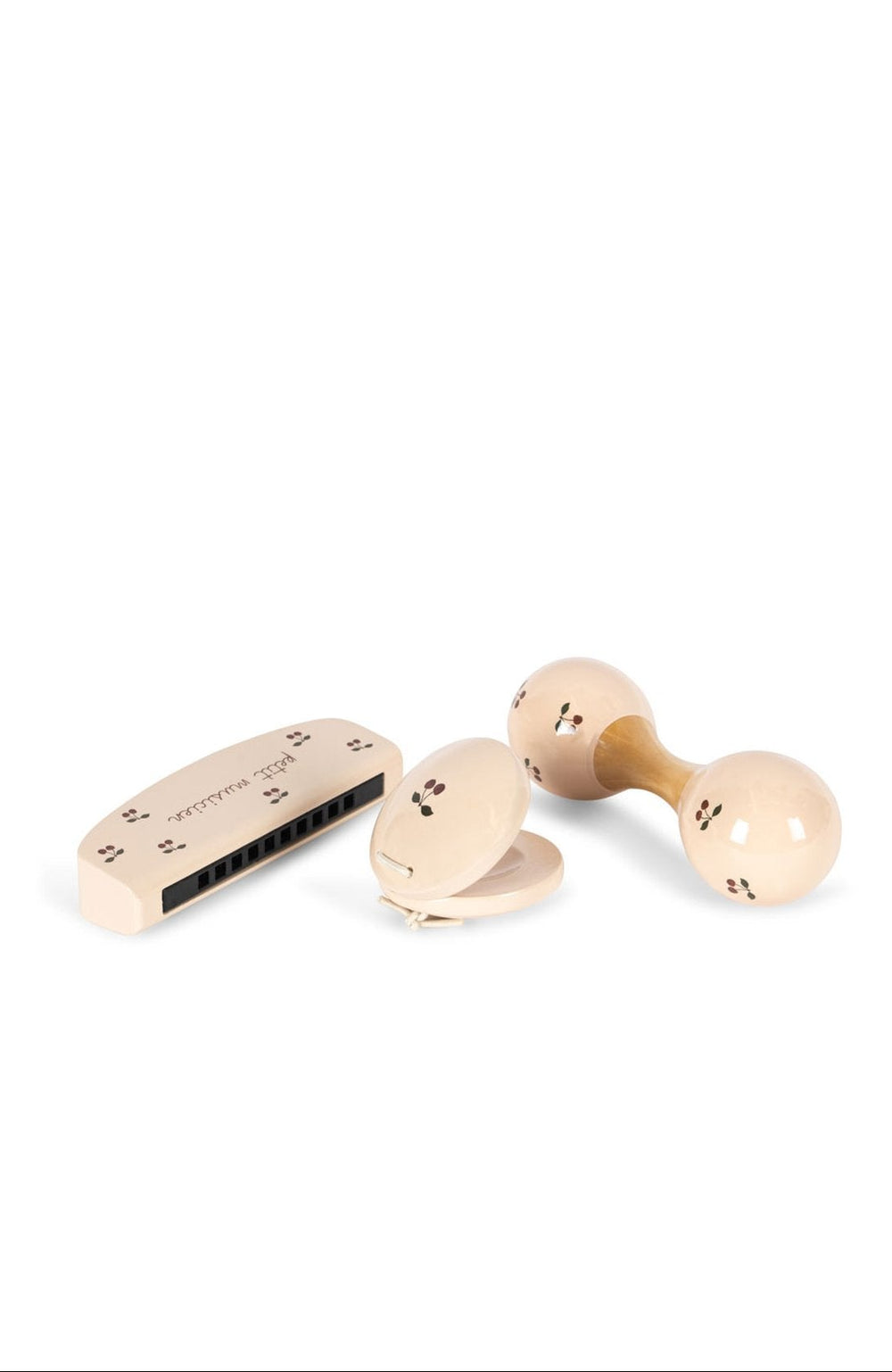 Music Set Petit med munspel, kastanjett och maracas i Cherry