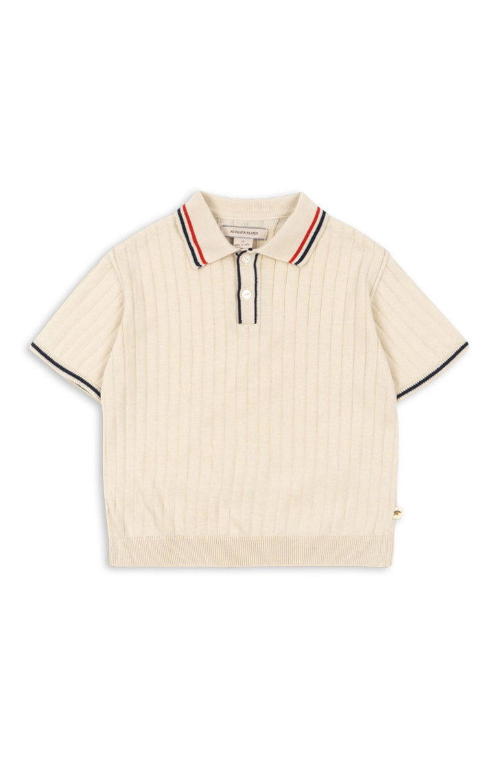 Mio Knit Polo - Almond Milk Konges Slöjd Polotröja