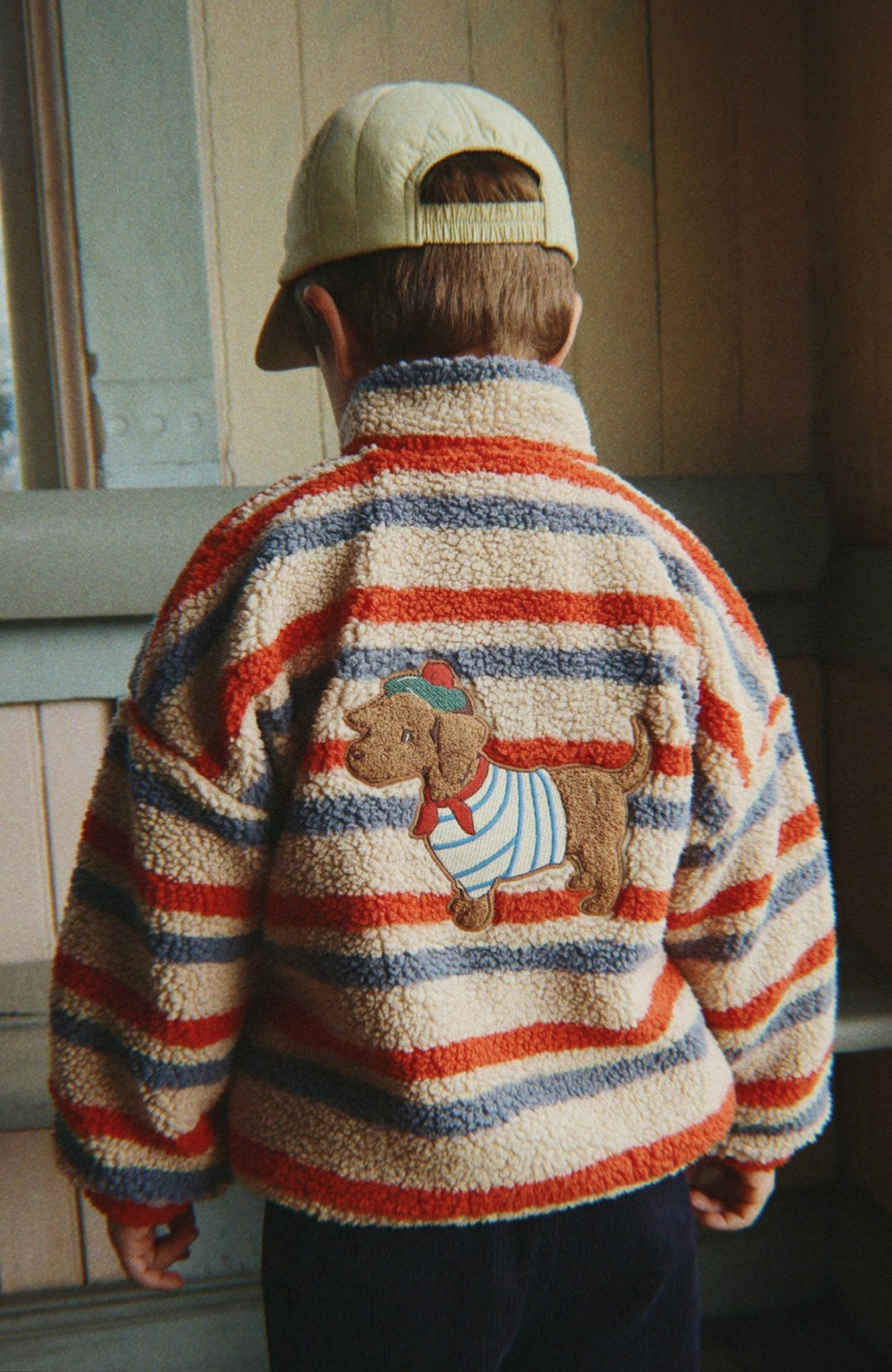Jody Embroidery Teddy Jacket - Tangerine Stripe – detalj 3