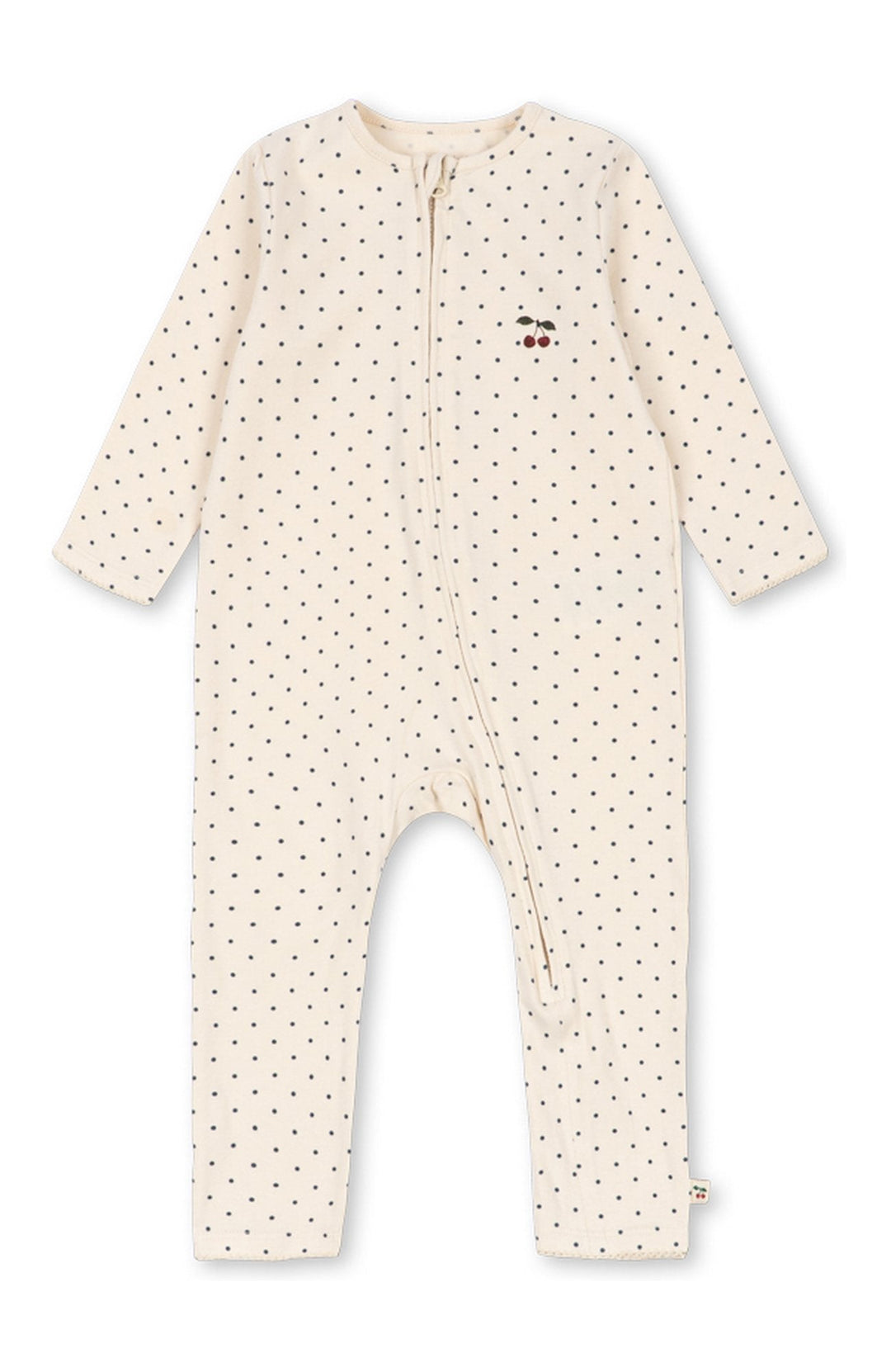 Basic Zip Onesie - Blue Dot