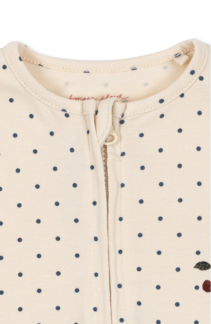 Basic Zip Onesie - Blue Dot – detalj 2