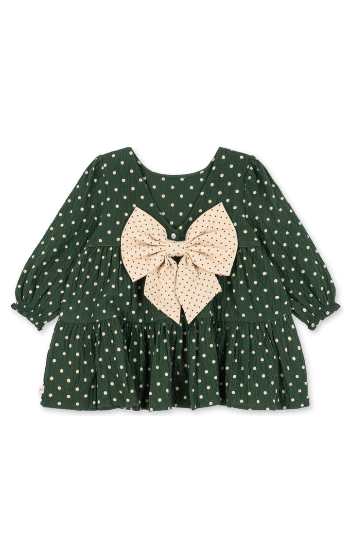 Elin LS Bow Dress - Dot Marseille