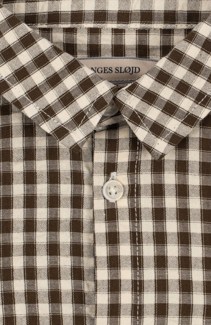 Kim LS Shirt - Choco Check Konges Slöjd Skjorta