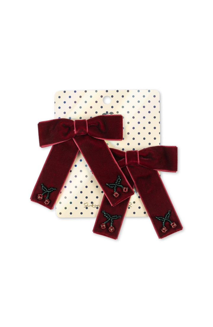 Juliette Bow Hair Clip 2-Pack - Rio Red