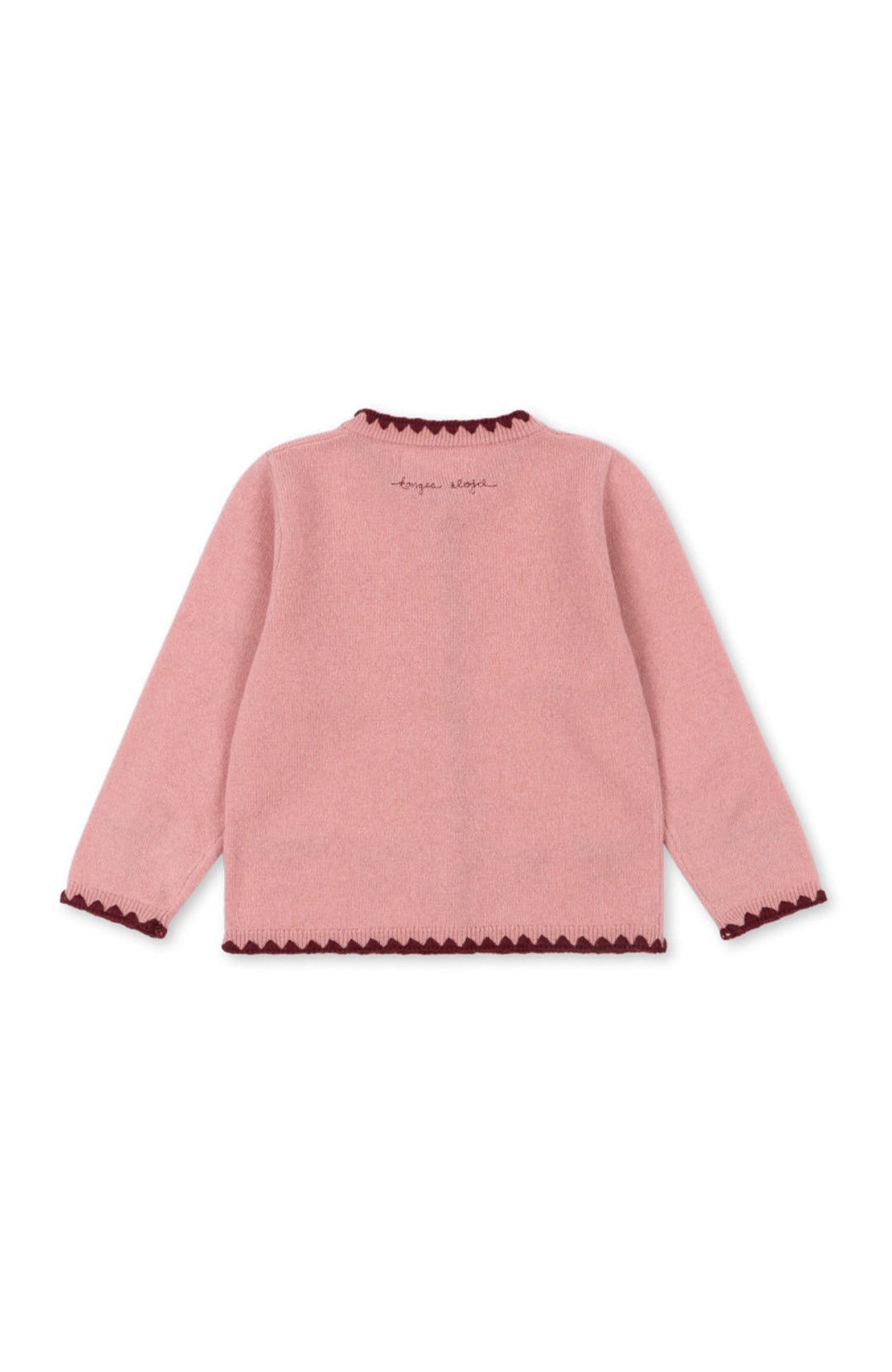 Collette Cardigan i Pale Blush, baksida