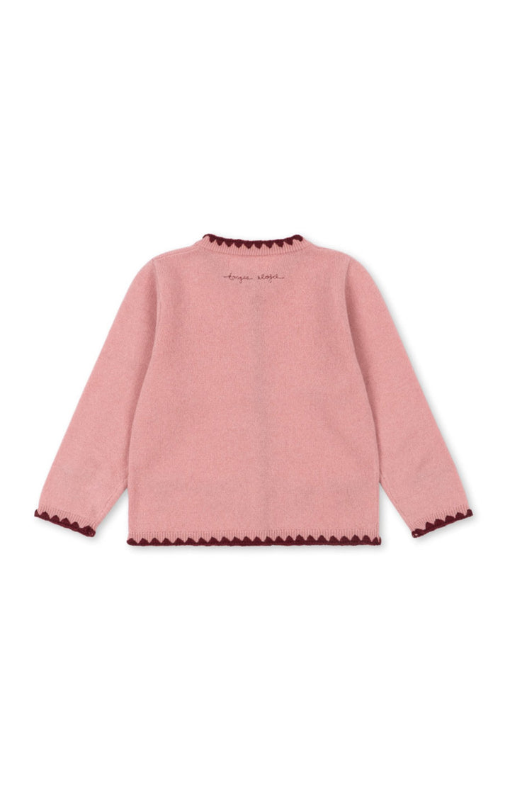 Collette Cardigan i Pale Blush, baksida
