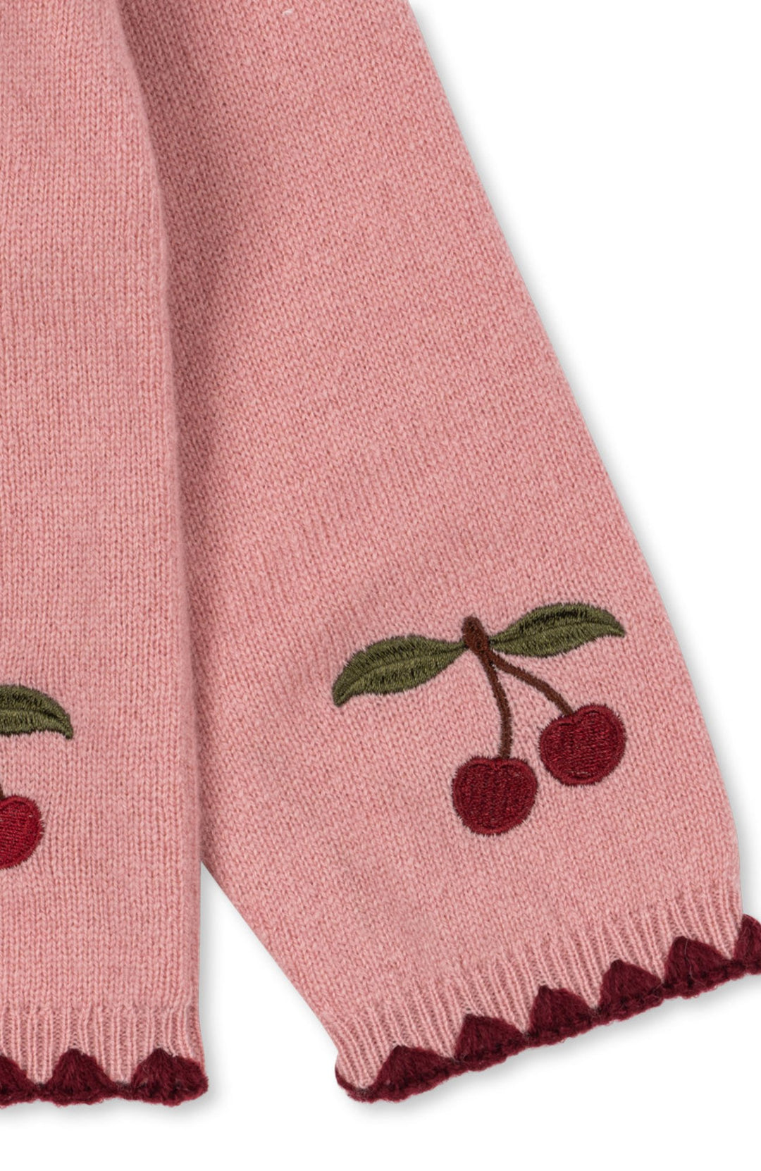 Broderade körsbär på ärmen – Collette Cardigan