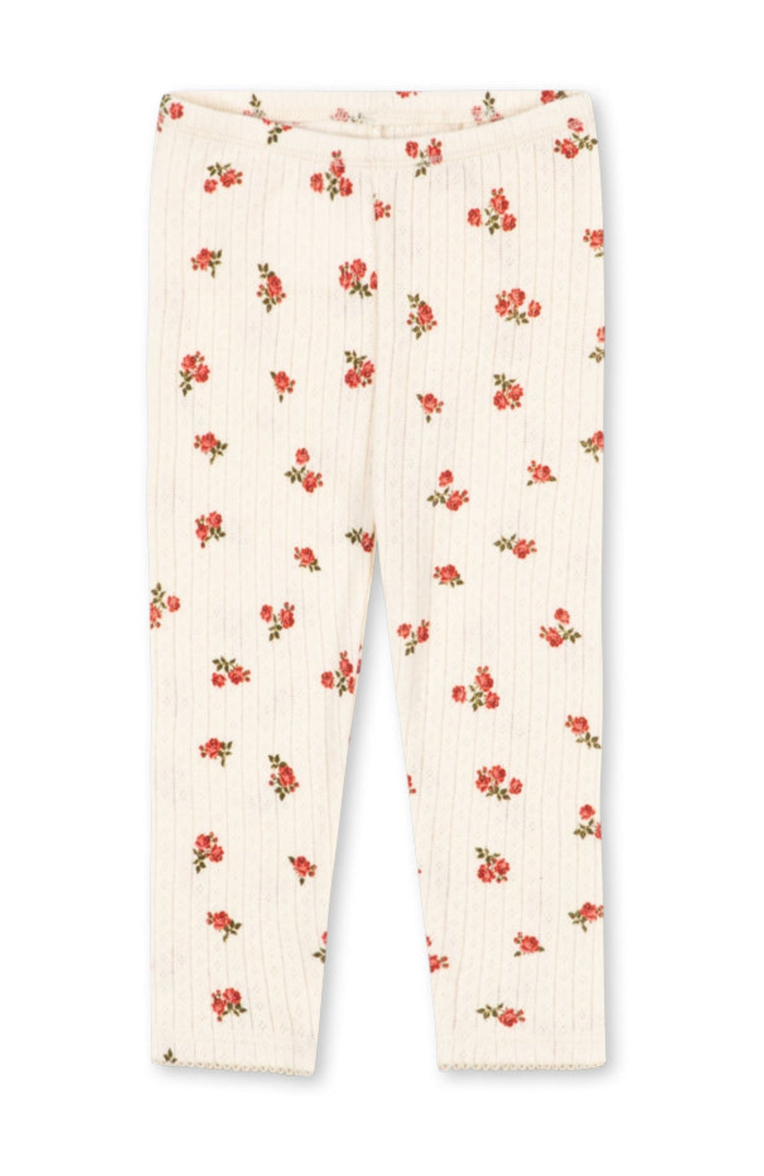 Minnie Pants i ekologisk bomull med Rosa Rouge-rosor, framsida