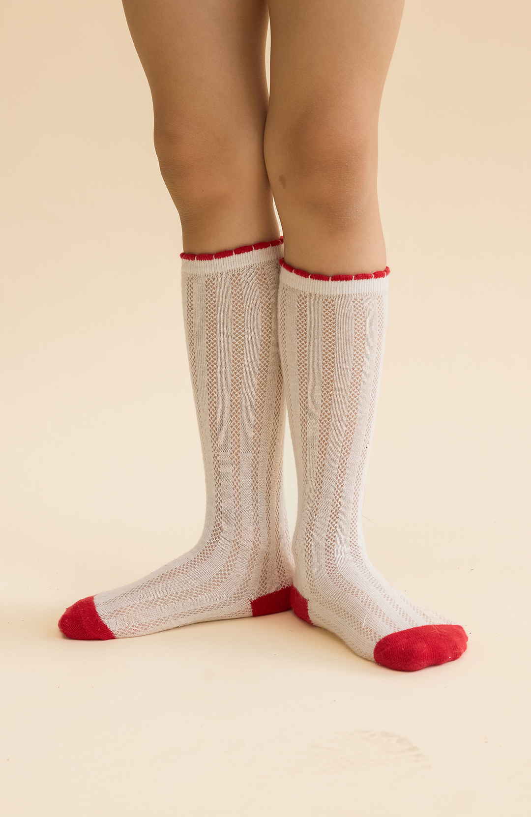 Vanda Socks 2-pack - Berry Pointelle Flöss Strumpor