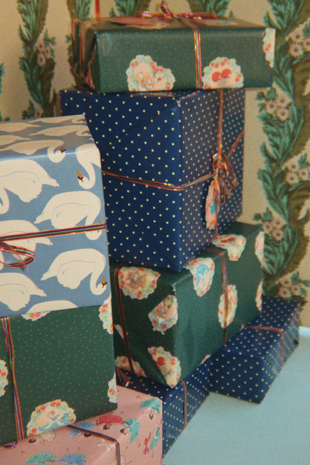 Wrapping Paper - Deer Diary Green