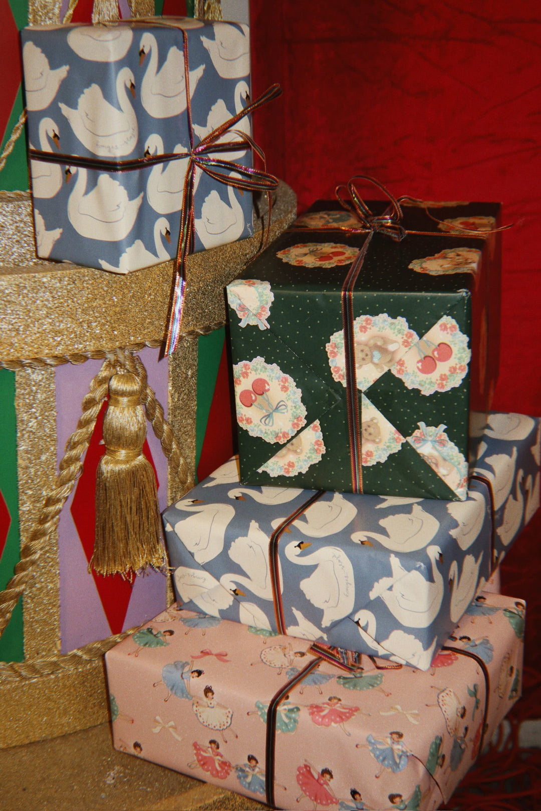 Wrapping Paper - Deer Diary Green