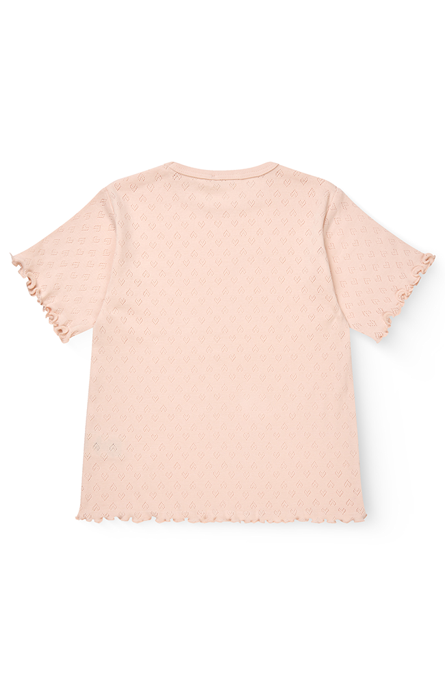 Pointelle Heart T-Shirt - Dusty Rose