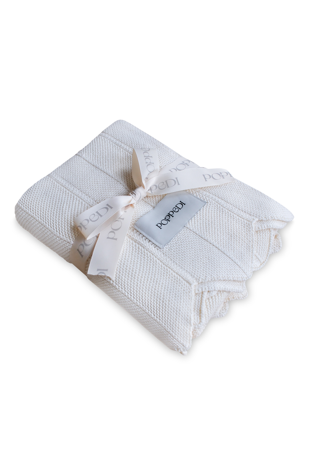 Chevron Knit Blanket - Off White