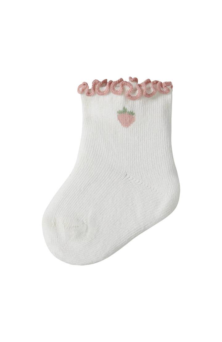 Fiducia Baby Strumpor - Coconut Milk/Strawberry Lil' Atelier Strumpor