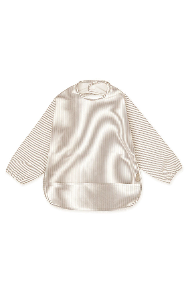 Bib Sleeved - Classic Stripes Camel CamCam Copenhagen Äta & dricka