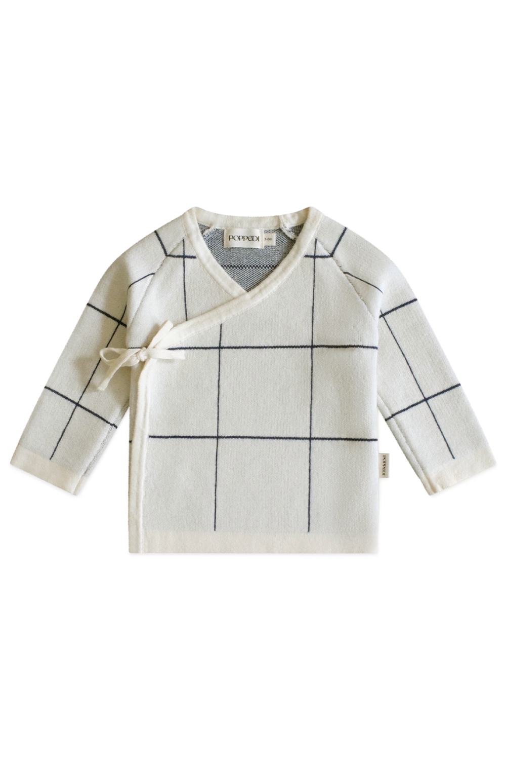 Wrap Cardigan - Navy/Cream Poppedi Cardigan