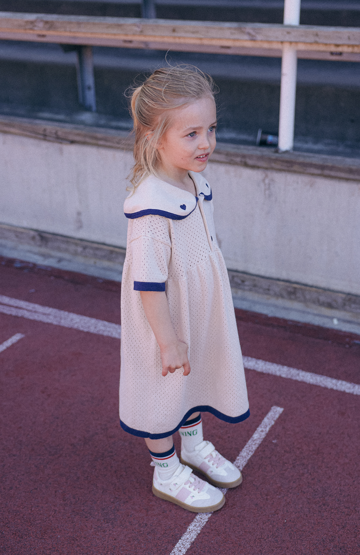 League Sail Dress - Sand/Navy