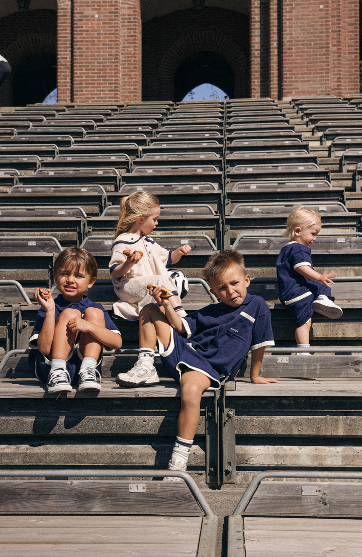 League Romper - Navy