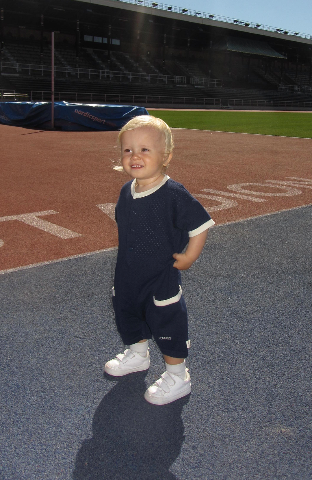 League Romper - Navy