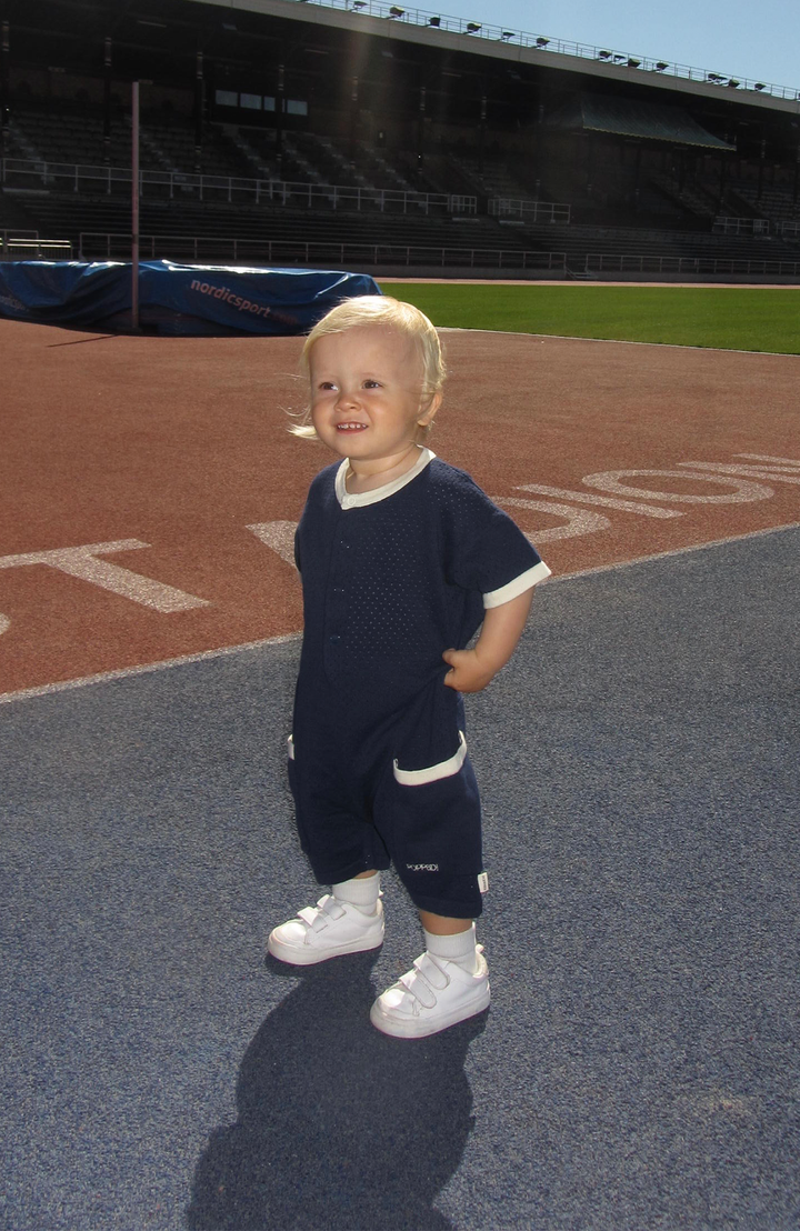 League Romper - Navy