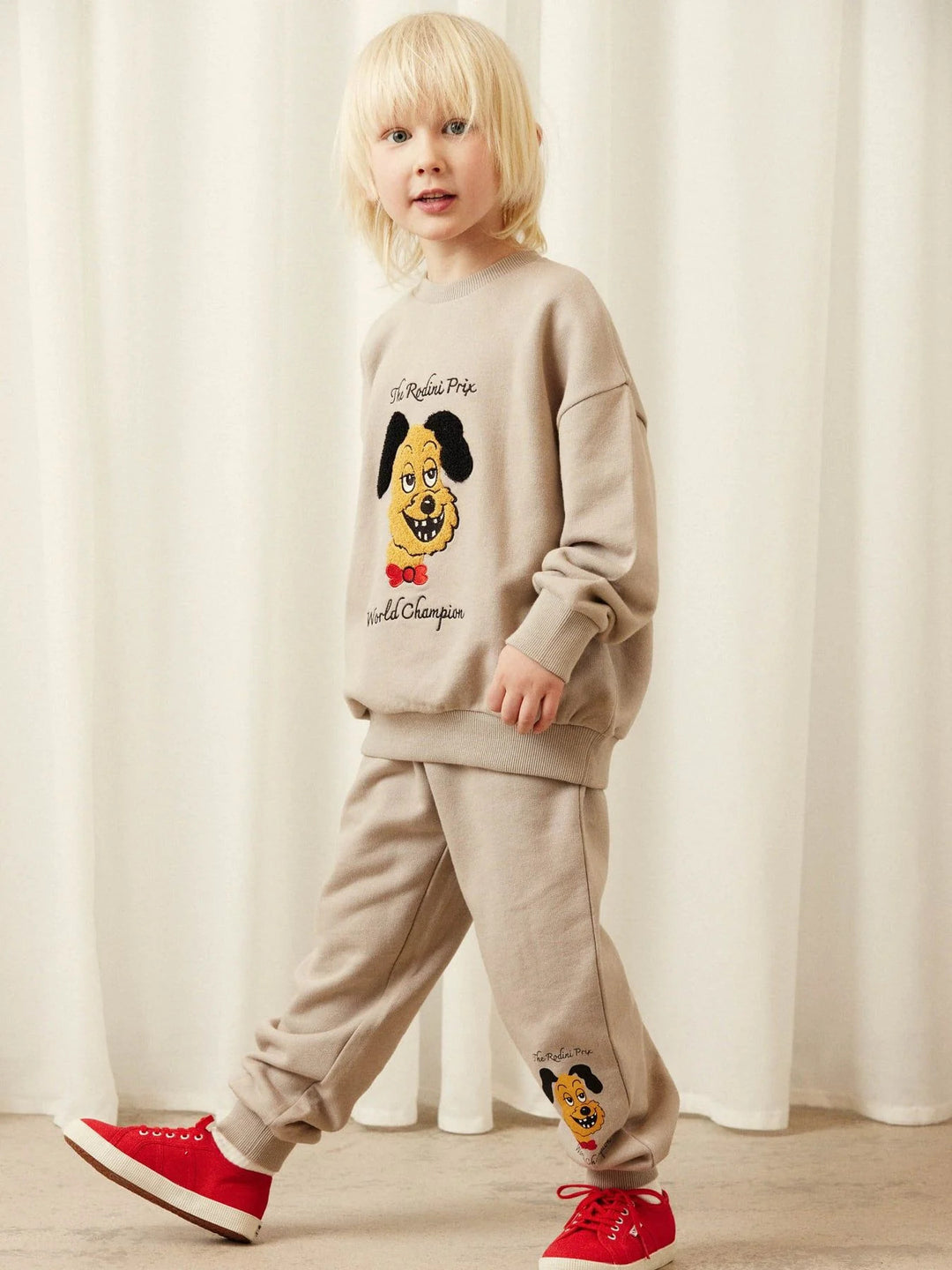 Rodini Prix Chenille Sweatshirt i grått från Mini Rodini