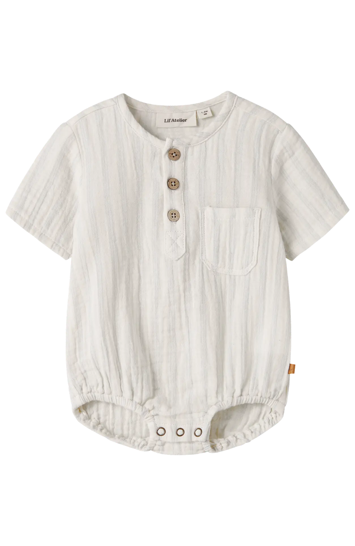 Hagi SS Loose Shirt Body - Coconut Milk/Dusty Blue Lil' Atelier Body