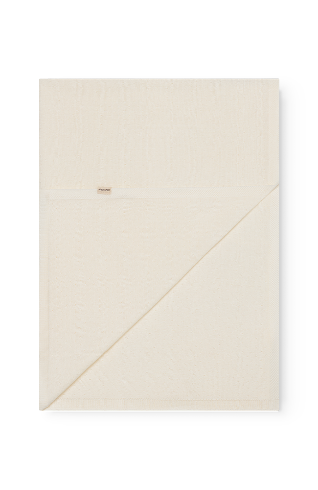 Alia Blanket Modal Mini Dots - Gentle White