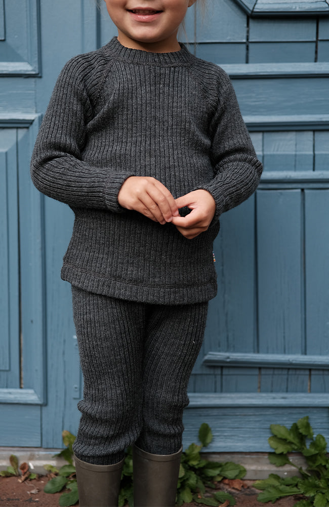 Wool Sweater - Grey Melange Joha Tröja