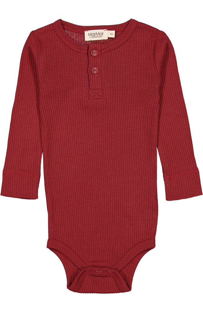 Body LS Rib Modal - Hibiscus Red MarMar Copenhagen Body